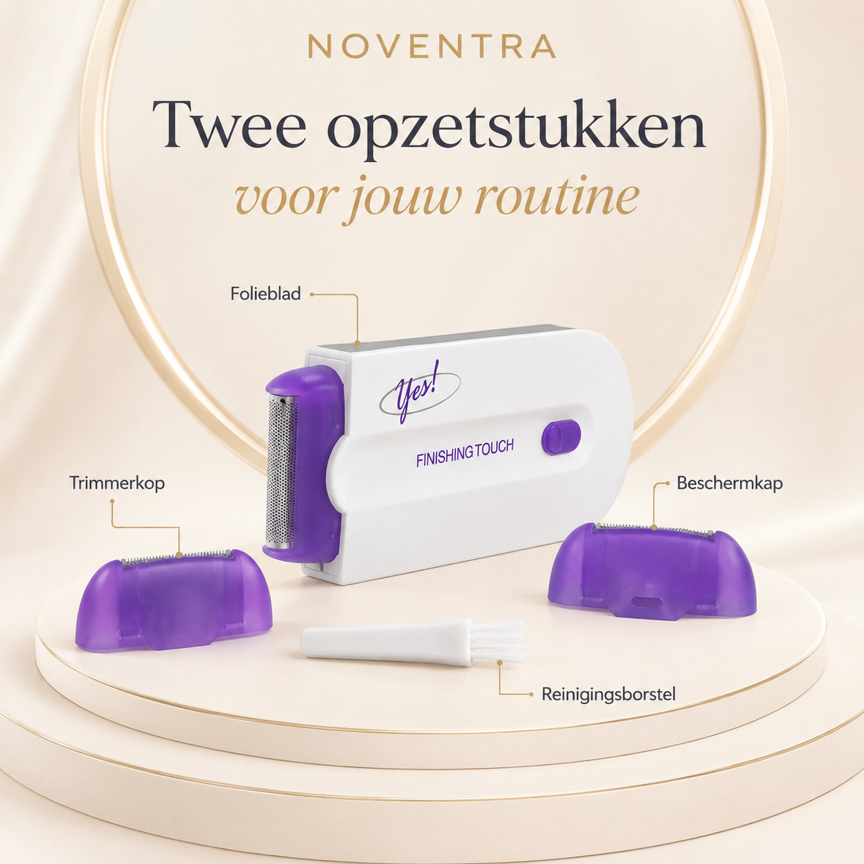 Noventra™ SmoothTrim – Elektrische Damestrimmer met Opzetkammen.