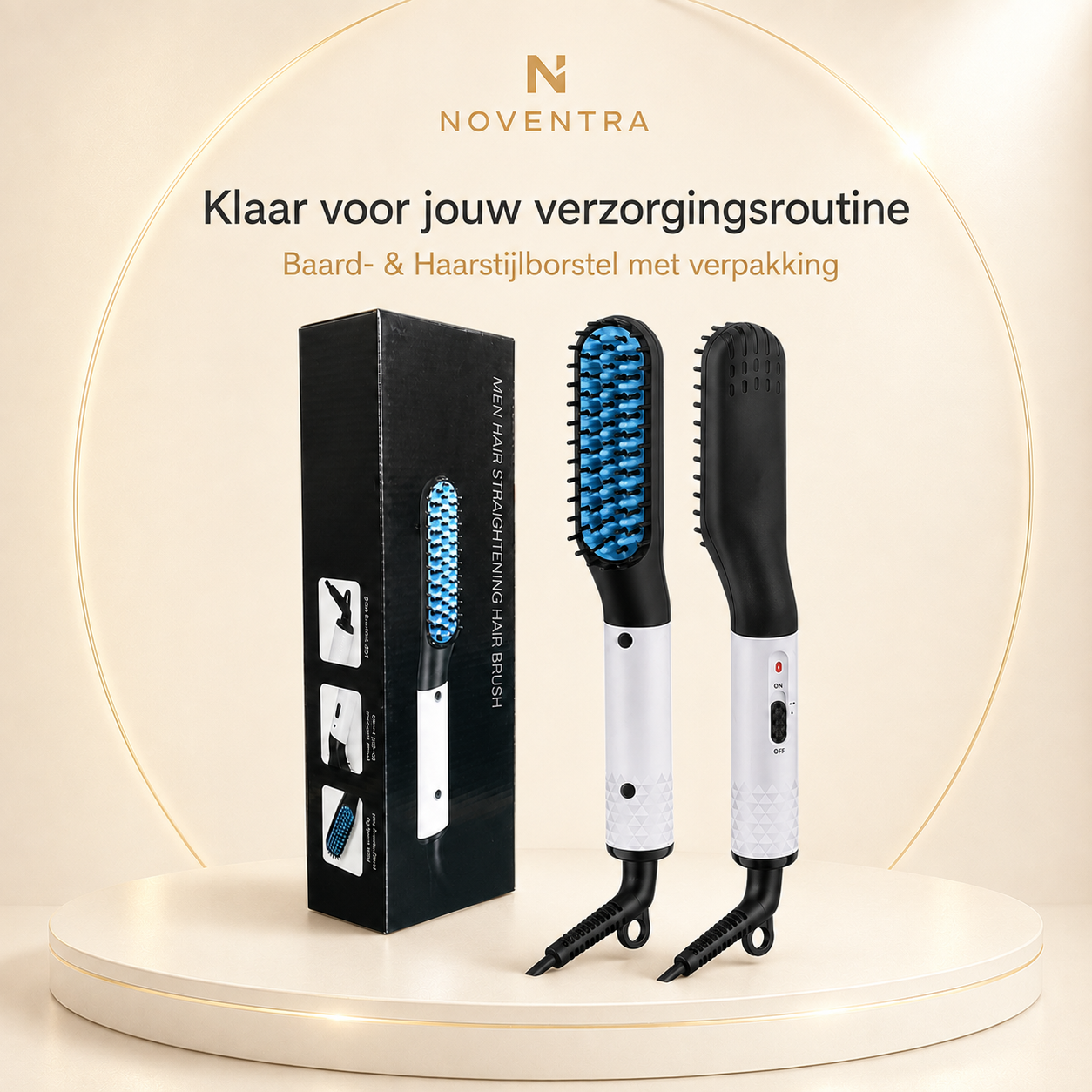 Noventra™ Baard- & Haarstijlborstel