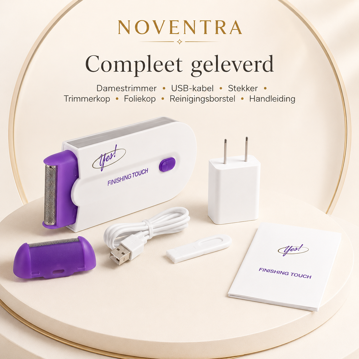 Noventra™ SmoothTrim – Elektrische Damestrimmer met Opzetkammen.