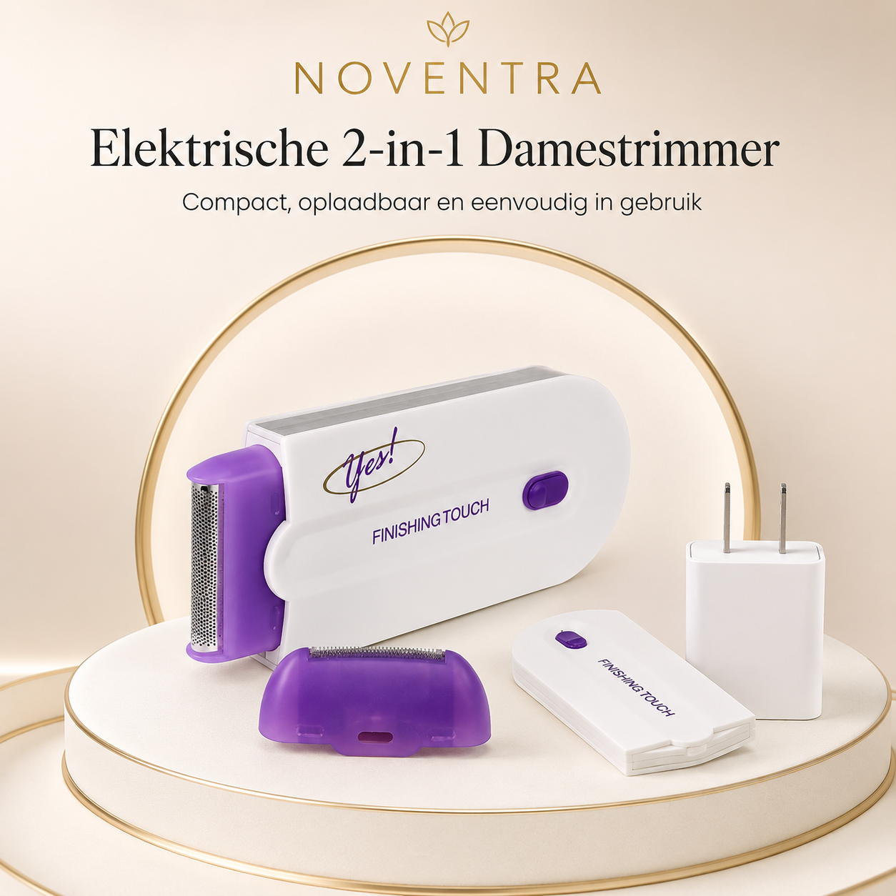 Noventra™ SmoothTrim – Elektrische Damestrimmer met Opzetkammen.